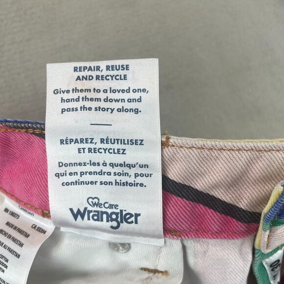Wrangler Jeans Women 31 (32x29) Multicolor Striped Wanderer 622 High Rise Flare - Picture 15 of 16